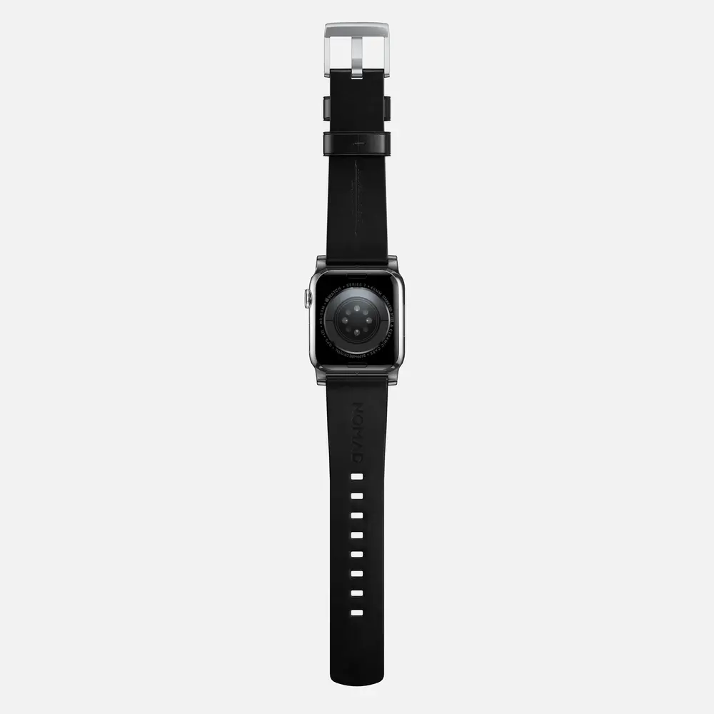 Nomad Nomad Modern Apple Watch Lederarmband (Schwarz)/Silber) Nomad Nomad Modern Apple Watch Lederarmband (Schwarz)/Silber)