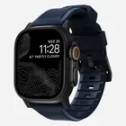 Nomad Nomad Rugged Apple Watch Silikon Armband (Schwarz/Atlantic Blue)