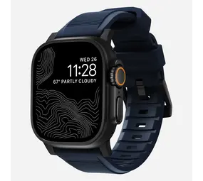 Nomad Nomad Rugged Apple Watch Silikon Armband (Schwarz/Atlantic Blue) Nomad Nomad Rugged Apple Watch Silikon Armband (Schwarz/Atlantic Blue)