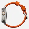 Nomad Nomad Rugged Apple Watch Silikon Armband (Silber/Ultra Orange) Nomad Nomad Rugged Apple Watch Silikon Armband (Silber/Ultra Orange)