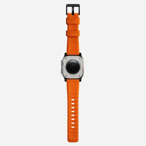 Nomad Nomad Rugged Apple Watch Silikon Armband (Silber/Ultra Orange) Nomad Nomad Rugged Apple Watch Silikon Armband (Silber/Ultra Orange)
