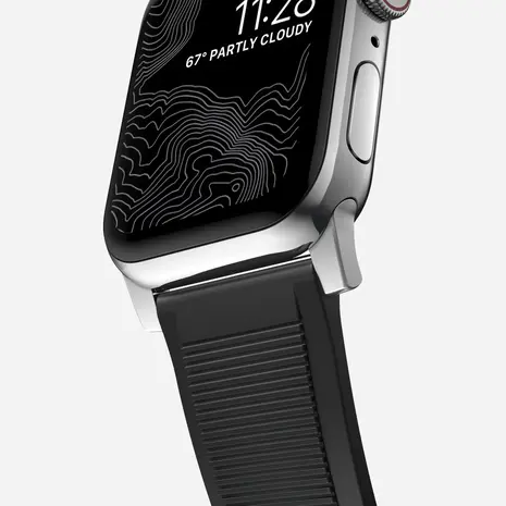 Nomad Nomad Rugged Apple Watch Silikon Armband (Schwarz/Silber) Nomad Nomad Rugged Apple Watch Silikon Armband (Schwarz/Silber)