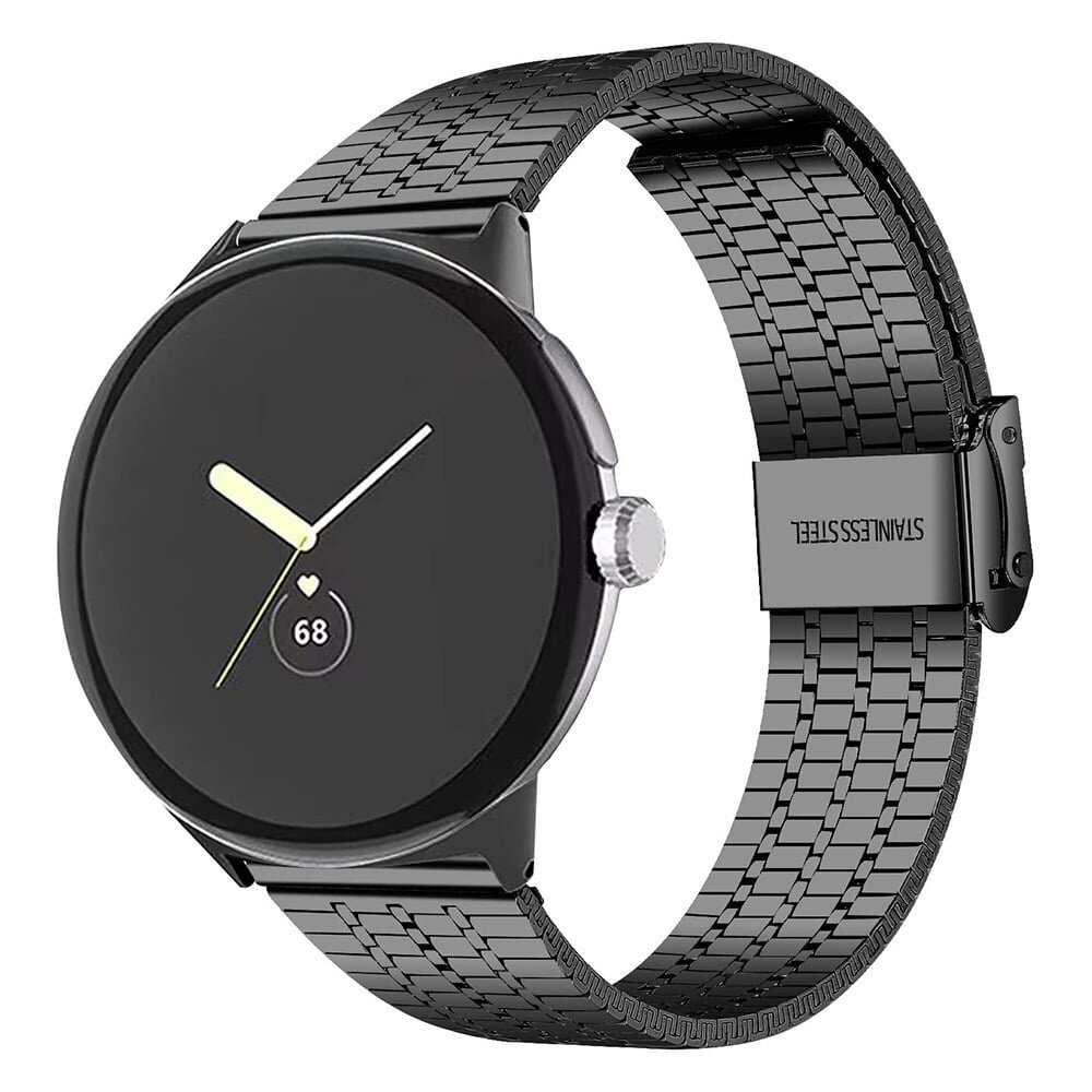 Strap-it® Strap-it Google Pixel Watch 3 - 45mm Edelstahlarmband (Schwarz)