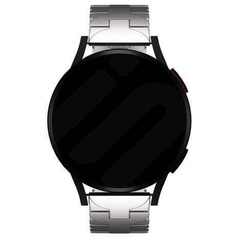 Strap-it® Strap-it Huawei Watch GT 5 - 46mm Butterfly Titanarmband (Silber)