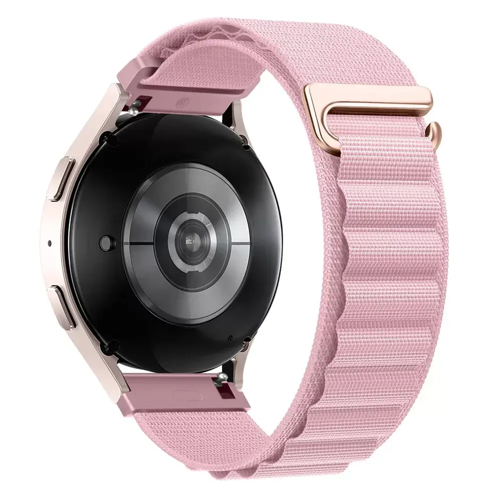 Strap-it® Strap-it Samsung Galaxy Watch 42mm Alpine Nylonarmband (Rosa)