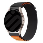 Strap-it® Strap-it Samsung Galaxy Watch 3 45mm Alpine Nylonarmband (Schwarz/Orange)