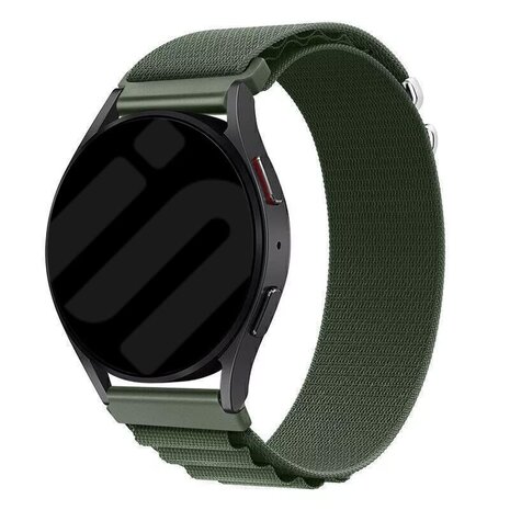 Strap-it® Strap-it Huawei Watch GT 3 Pro 46mm Alpine Nylonarmband (Grün)