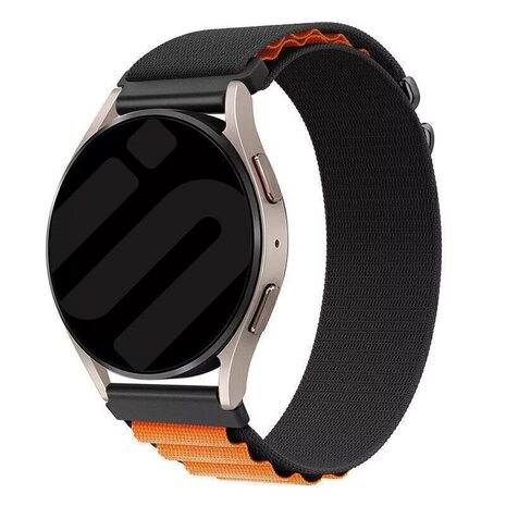 Strap-it® Strap-it Huawei Watch 3 (Pro) Alpine Nylonarmband (Schwarz/Orange) Strap-it® Strap-it Huawei Watch 3 (Pro) Alpine Nylonarmband (Schwarz/Orange)