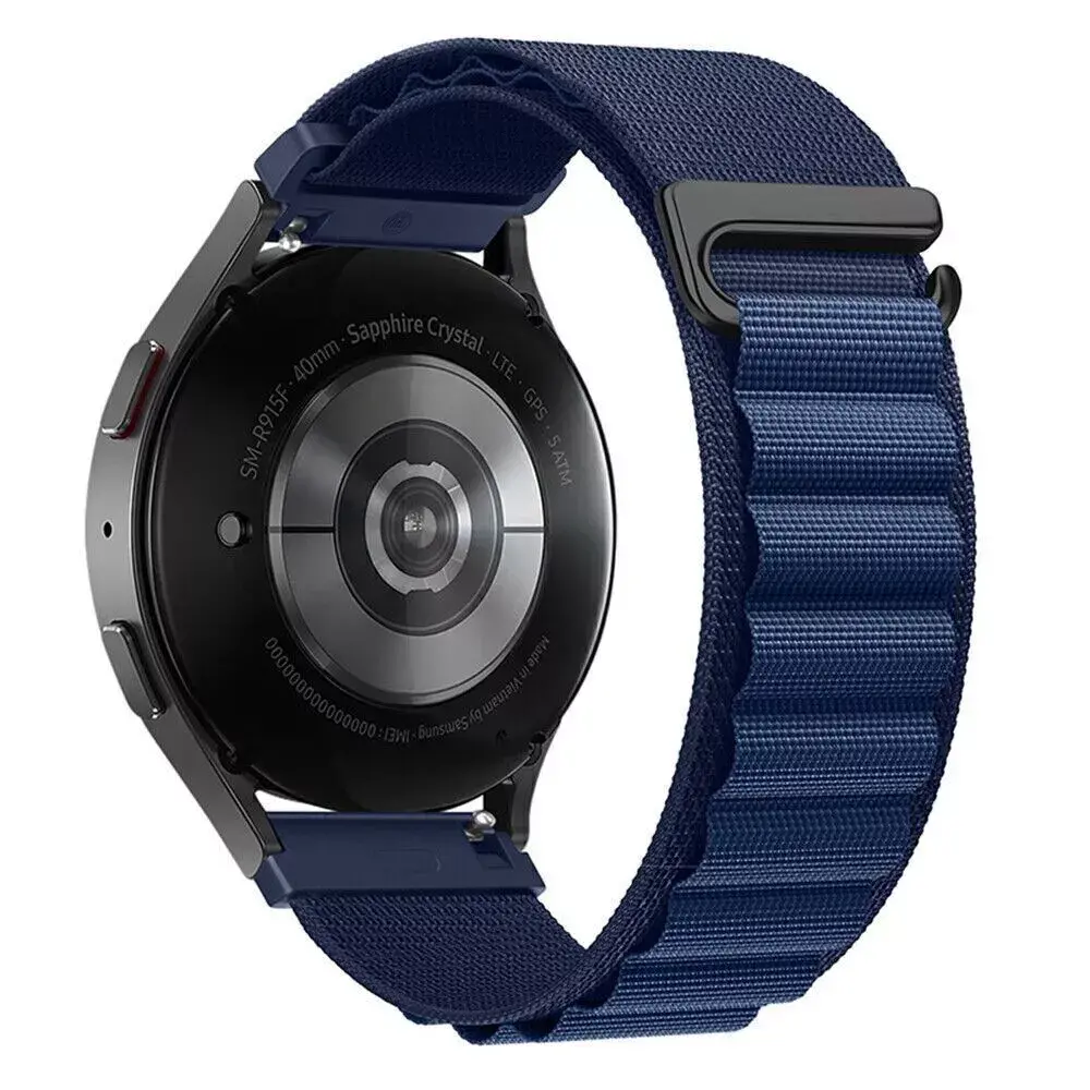 Strap-it® Strap-it Amazfit GTR 2 Alpine Nylonarmband (Blau)