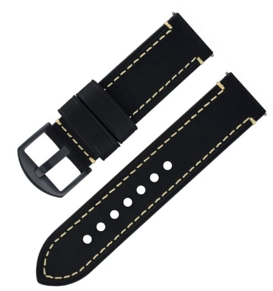 Strap-it® Strap-it Huawei Watch GT 5 Pro - 42mm echtes Lederarmband (Schwarz) Strap-it® Strap-it Huawei Watch GT 5 Pro - 42mm echtes Lederarmband (Schwarz)