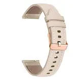 Strap-it® Withings ScanWatch 2 - 38mm echtes Lederarmband (Beige)