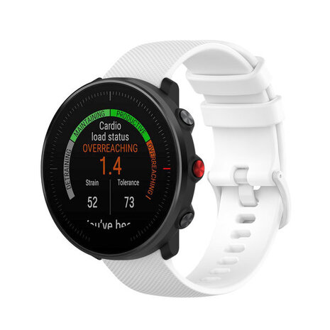 Strap-it® Strap-it Polar Vantage V3 Luxuriöses Silikonarmband (Weiß)
