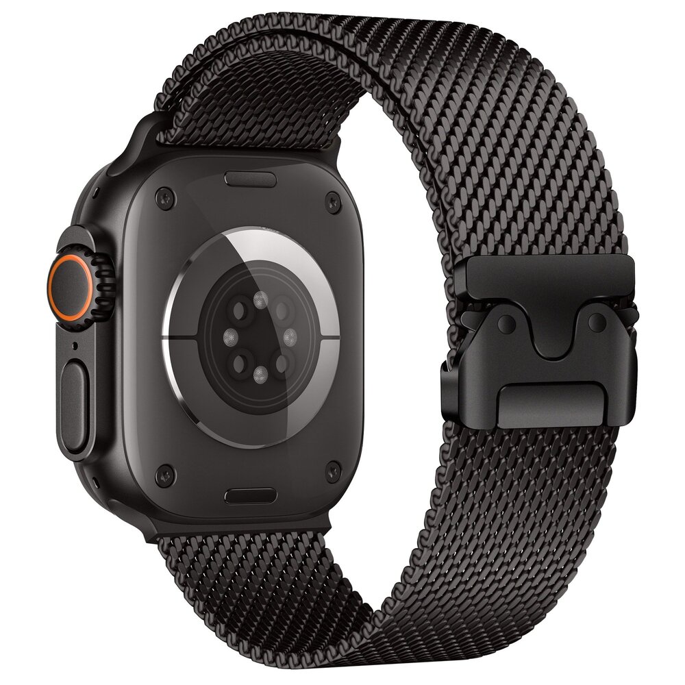 Strap-it® Strap-it Apple Watch Modern Milanese Armband (Schwarz)
