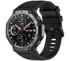 Strap-it® Amazfit T-Rex 3 Silikonarmband (Schwarz) Strap-it® Amazfit T-Rex 3 Silikonarmband (Schwarz)