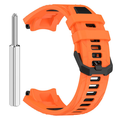 Strap-it® Strap-it Amazfit T-Rex 3 Silikon-Sportarmband (Orange/Schwarz) Strap-it® Strap-it Amazfit T-Rex 3 Silikon-Sportarmband (Orange/Schwarz)