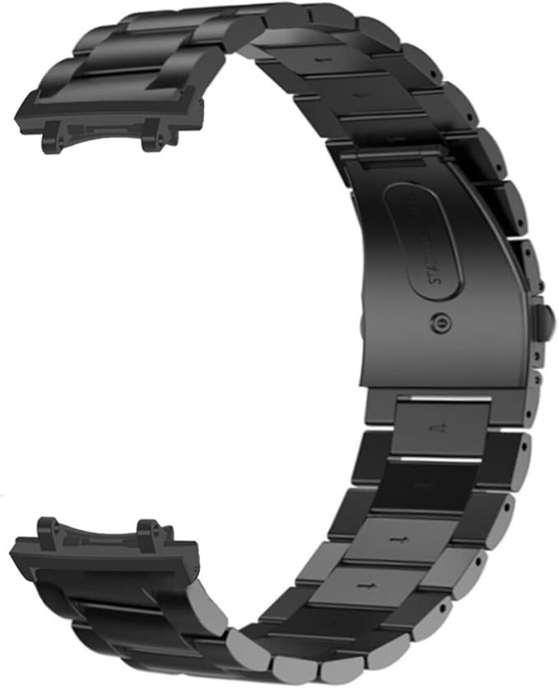 Strap-it® Strap-it Amazfit T-Rex 3 Stahlarmband (Schwarz)