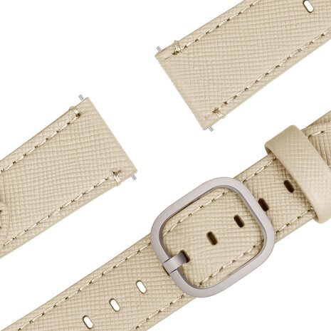 Bandz Bandz Oppo Watch X Lederarmband 'Deluxe' (Khaki) Bandz Bandz Oppo Watch X Lederarmband 'Deluxe' (Khaki)