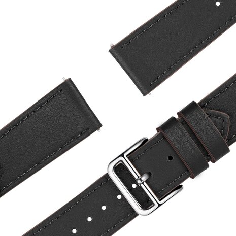 Bandz Bandz Realme Watch S (Pro) Lederarmband 'Deluxe' (Schwarz) Bandz Bandz Realme Watch S (Pro) Lederarmband 'Deluxe' (Schwarz)