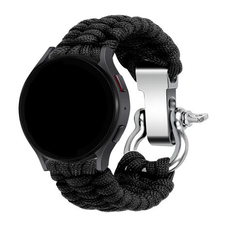 Strap-it® Strap-it Realme Watch S (Pro) Nylon Seil-Armband (Schwarz)