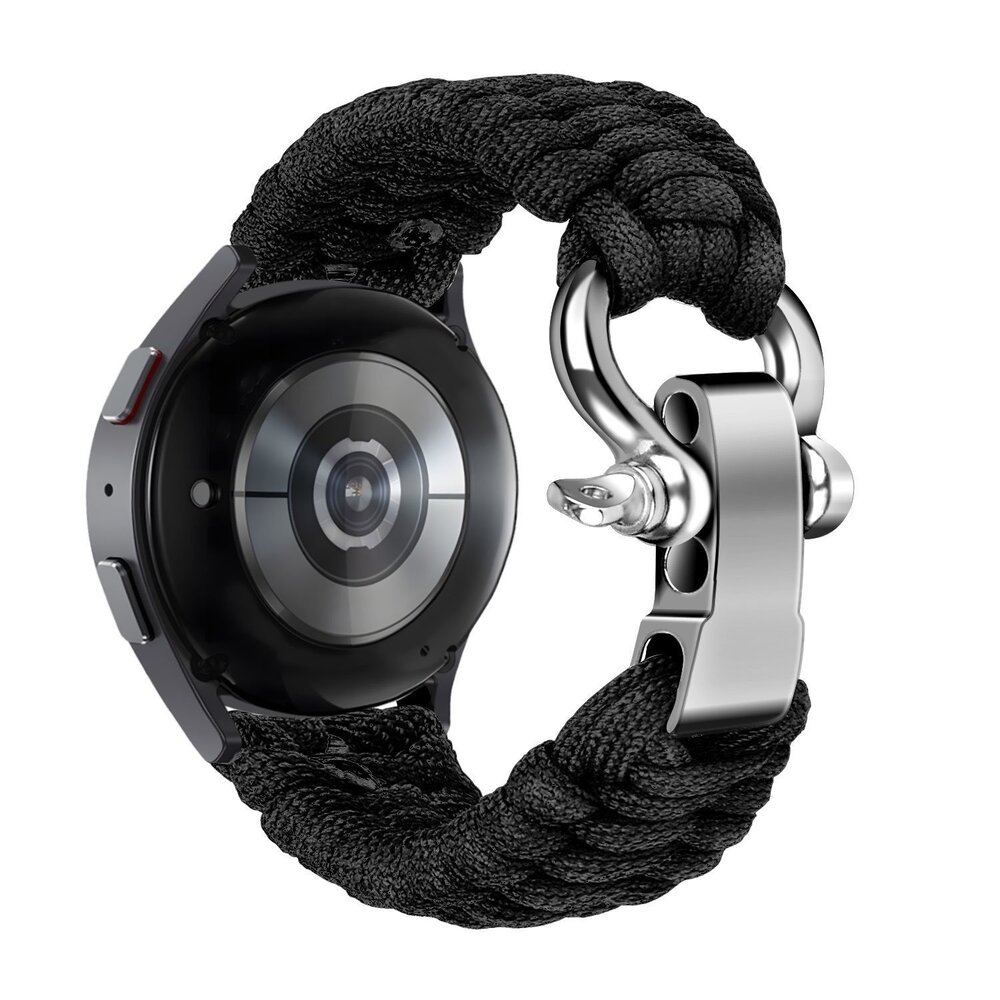 Strap-it® Strap-it Realme Watch S (Pro) Nylon Seil-Armband (Schwarz)