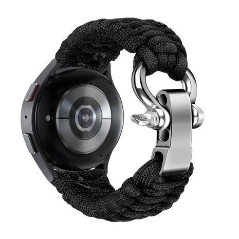 Strap-it® Strap-it Realme Watch S (Pro) Nylon Seil-Armband (Schwarz)