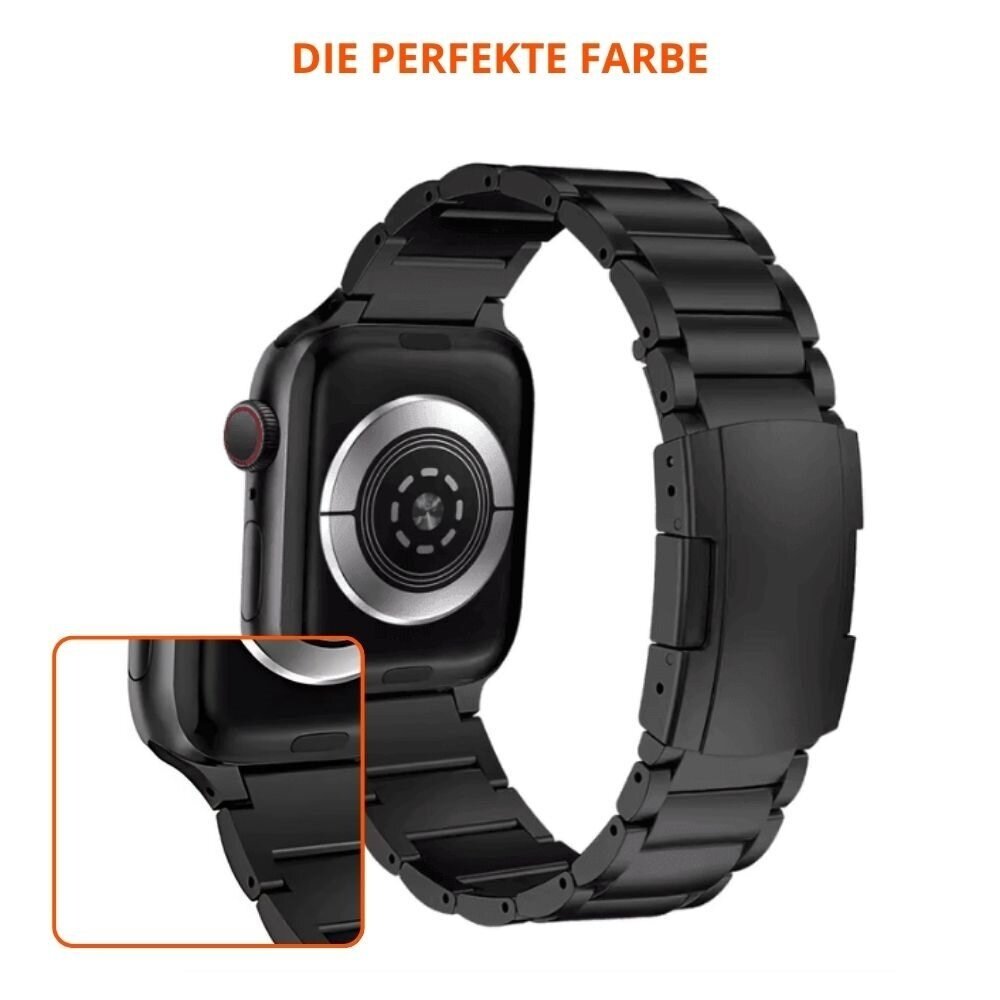 Strap-it® Strap-it Apple Watch Titanarmband (Schwarz) Strap-it® Strap-it Apple Watch Titanarmband (Schwarz)