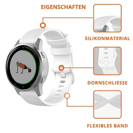 Strap-it® Strap-it Huawei Watch GT 5 - 41mm Silikonarmband (Weiß) Strap-it® Strap-it Huawei Watch GT 5 - 41mm Silikonarmband (Weiß)