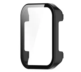 Strap-it® Realme Watch 3 Pro PC-Gehäuse mit Glas (Schwarz) Strap-it® Realme Watch 3 Pro PC-Gehäuse mit Glas (Schwarz)