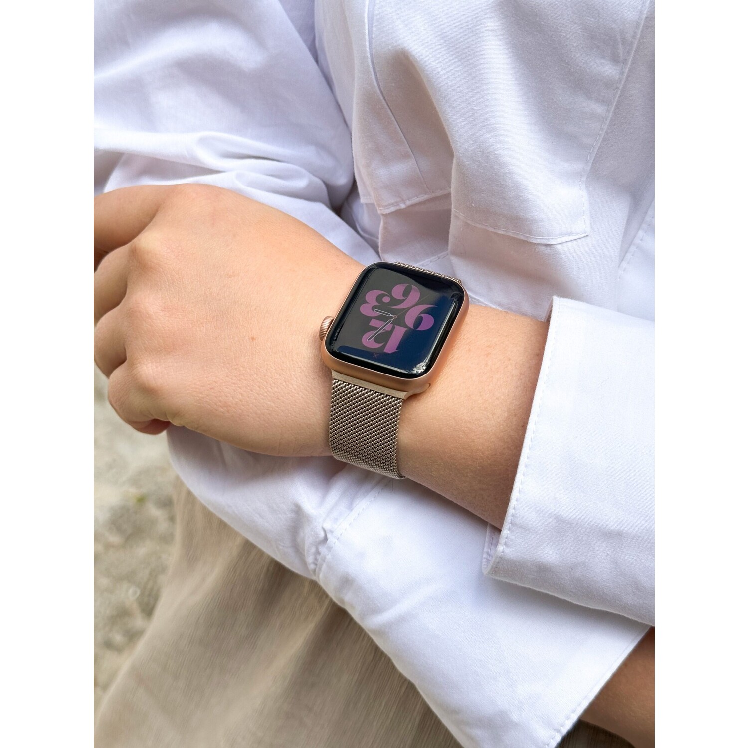 Strap it Strap it Apple Watch Milanaise Armband Polarstern