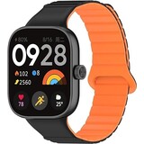 Strap-it® Xiaomi Smart Band 9 Pro magnetisches Silikonband (Schwarz/Orange) Strap-it® Xiaomi Smart Band 9 Pro magnetisches Silikonband (Schwarz/Orange)
