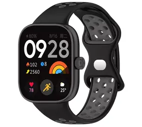 Strap-it® Xiaomi Smart Band 9 Pro Sportarmband (Schwarz/Grau) Strap-it® Xiaomi Smart Band 9 Pro Sportarmband (Schwarz/Grau)