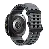 Strap-it® Strap-it Samsung Galaxy Watch Ultra Wave Silikonarmband (Grau/Schwarz) Strap-it® Strap-it Samsung Galaxy Watch Ultra Wave Silikonarmband (Grau/Schwarz)