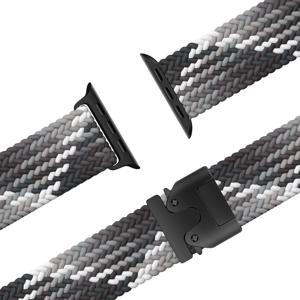 Bandz Bandz Apple Watch geflochtenes Nylon Band mit P-Buckle (Mandala Schwarz) Bandz Bandz Apple Watch geflochtenes Nylon Band mit P-Buckle (Mandala Schwarz)
