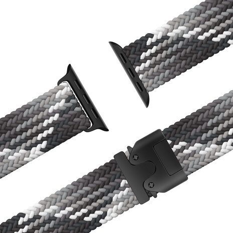 Bandz Bandz Apple Watch geflochtenes Nylon Band mit P-Buckle (Mandala Schwarz) Bandz Bandz Apple Watch geflochtenes Nylon Band mit P-Buckle (Mandala Schwarz)