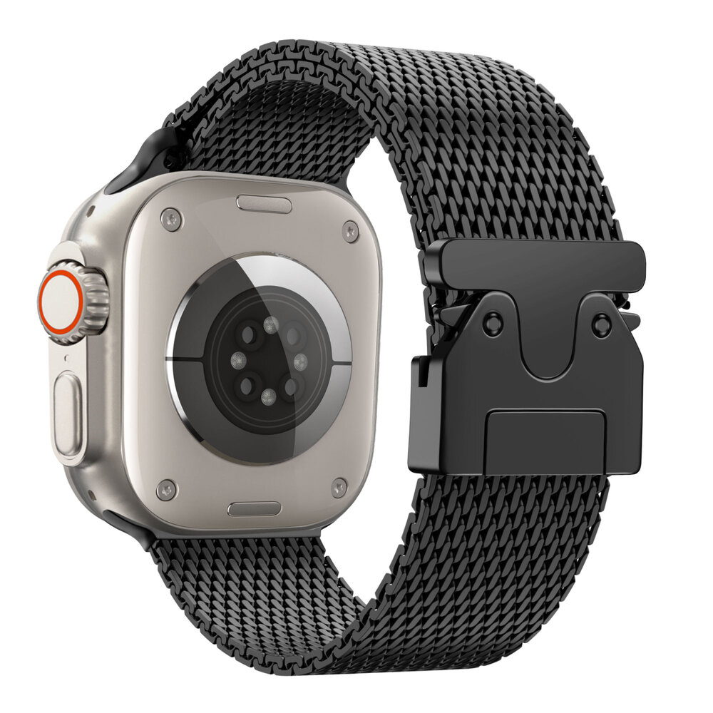 Bandz Bandz Apple Watch Milanaise Loop Band mit P-Buckle (Schwarz) Bandz Bandz Apple Watch Milanaise Loop Band mit P-Buckle (Schwarz)