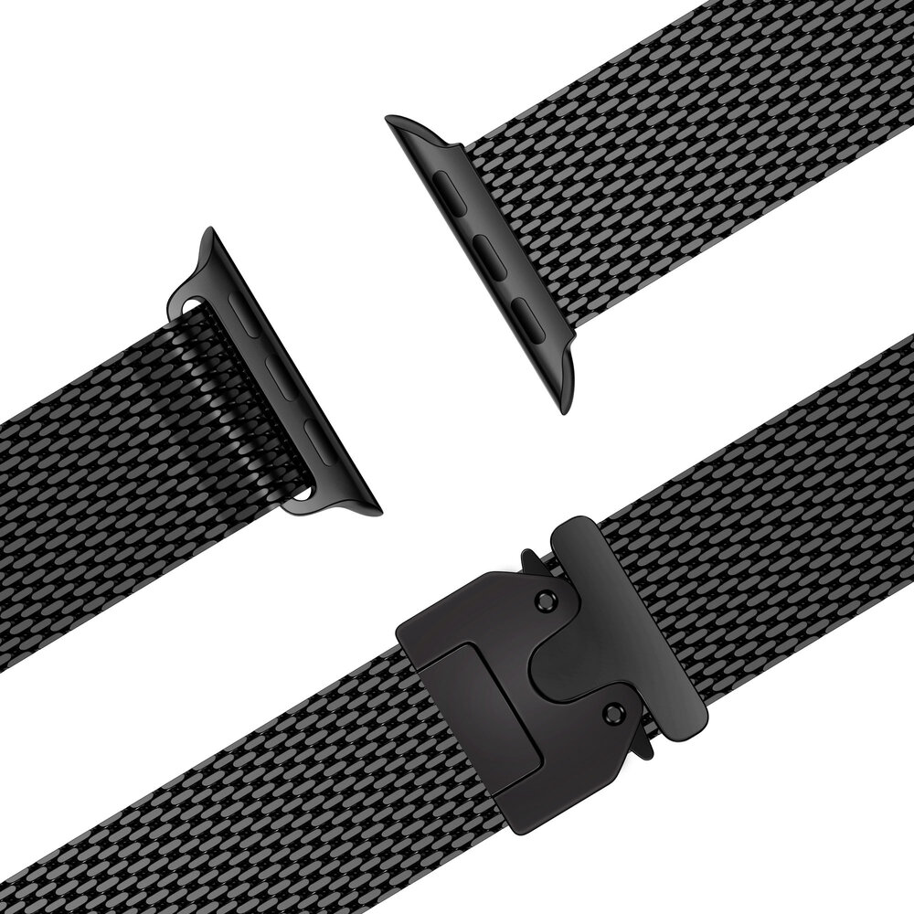 Bandz Bandz Apple Watch Milanaise Loop Band mit P-Buckle (Schwarz) Bandz Bandz Apple Watch Milanaise Loop Band mit P-Buckle (Schwarz)