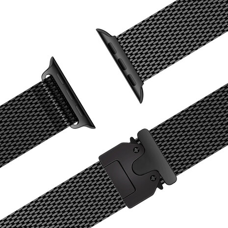 Bandz Bandz Apple Watch Milanaise Loop Band mit P-Buckle (Schwarz) Bandz Bandz Apple Watch Milanaise Loop Band mit P-Buckle (Schwarz)