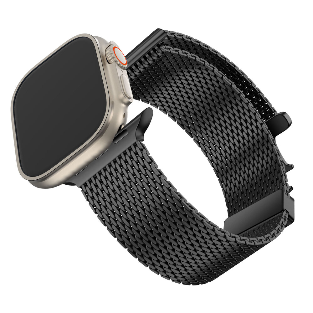 Bandz Bandz Apple Watch Milanaise Loop Band mit P-Buckle (Schwarz) Bandz Bandz Apple Watch Milanaise Loop Band mit P-Buckle (Schwarz)