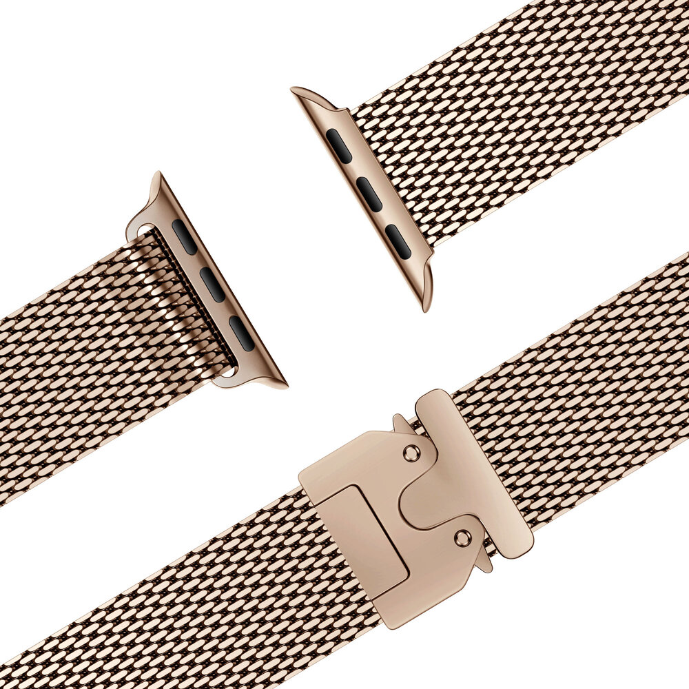 Bandz Bandz Apple Watch Milanaise Loop Band mit P-Buckle (Rosé Gold) Bandz Bandz Apple Watch Milanaise Loop Band mit P-Buckle (Rosé Gold)