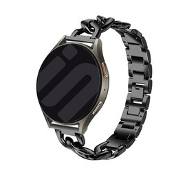 Strap-it® Amazfit Bip 3 (Pro) Stahlkettenband (Schwarz) Strap-it® Amazfit Bip 3 (Pro) Stahlkettenband (Schwarz)