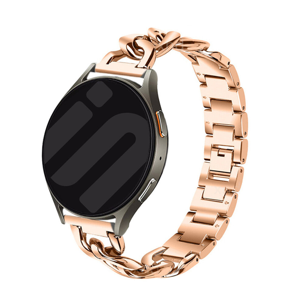 Strap-it® Strap-it Amazfit Active Stahlkettenband (Roségold)