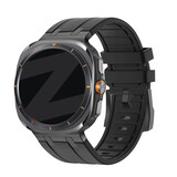 Bandz Bandz Samsung Galaxy Watch Ultra Silikonarmband 'Luxe Liquid' (Schwarz mit Schwarz) Bandz Bandz Samsung Galaxy Watch Ultra Silikonarmband 'Luxe Liquid' (Schwarz mit Schwarz)