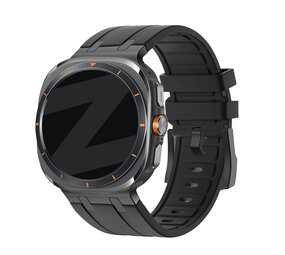 Bandz Bandz Samsung Galaxy Watch Ultra Silikonarmband 'Luxe Liquid' (Schwarz mit Schwarz) Bandz Bandz Samsung Galaxy Watch Ultra Silikonarmband 'Luxe Liquid' (Schwarz mit Schwarz)
