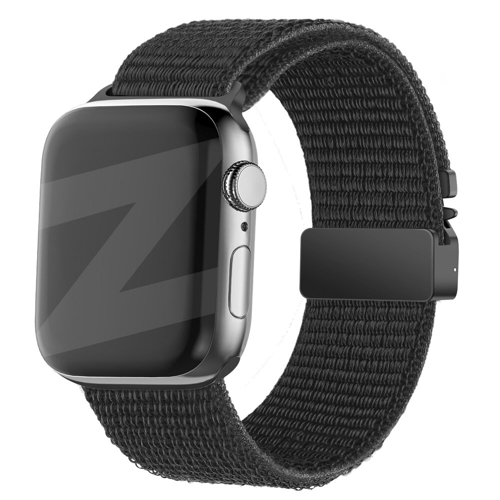 Bandz Bandz Apple Watch Nylon Band 'Classic' mit P-Buckle (Schwarz)