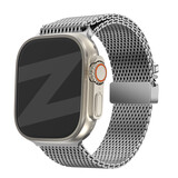 Bandz Bandz Apple Watch Milanaise Loop Band mit P-Buckle (Silber) Bandz Bandz Apple Watch Milanaise Loop Band mit P-Buckle (Silber)