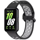 Strap-it® Samsung Galaxy Fit 3 Sportarmband (Schwarz/Grau) Strap-it® Samsung Galaxy Fit 3 Sportarmband (Schwarz/Grau)