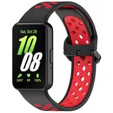 Strap-it® Samsung Galaxy Fit 3 Sportarmband (Schwarz/Rot) Strap-it® Samsung Galaxy Fit 3 Sportarmband (Schwarz/Rot)