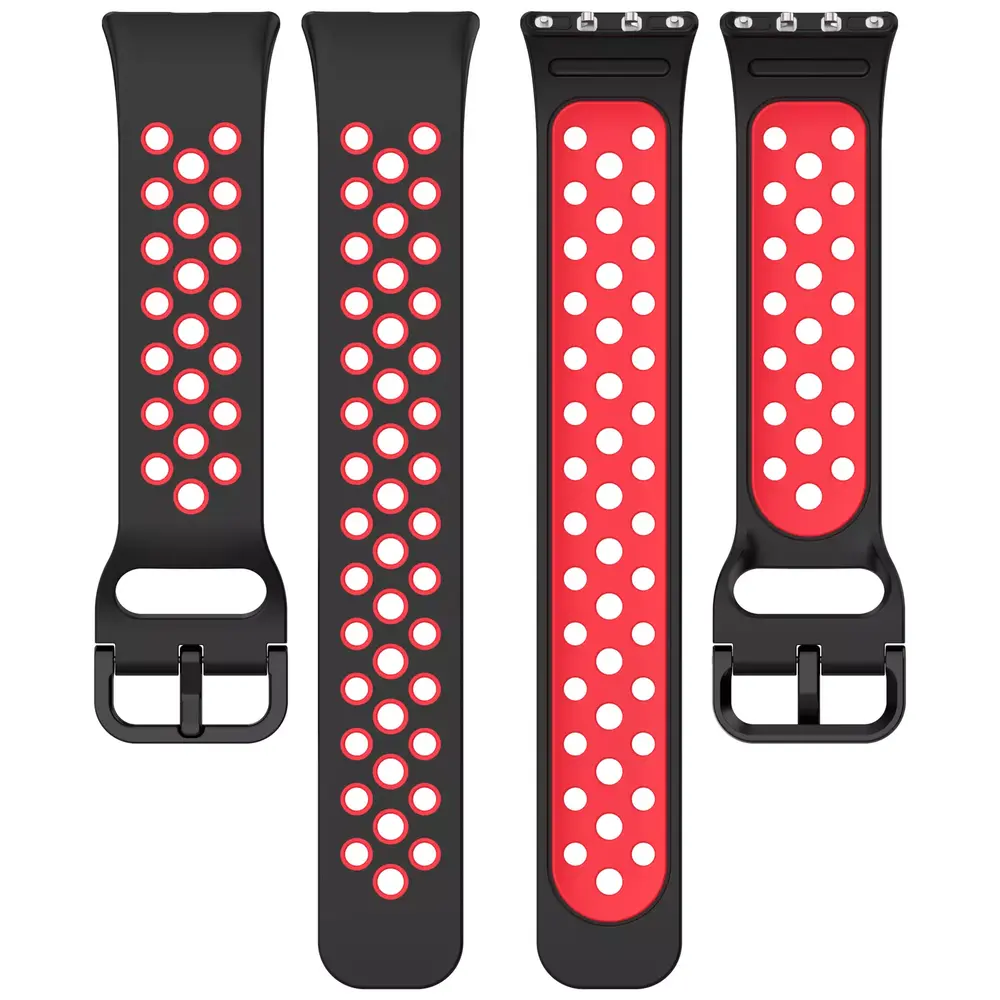 Strap-it® Strap-it Samsung Galaxy Fit 3 Sportarmband (Schwarz/Rot) Strap-it® Strap-it Samsung Galaxy Fit 3 Sportarmband (Schwarz/Rot)