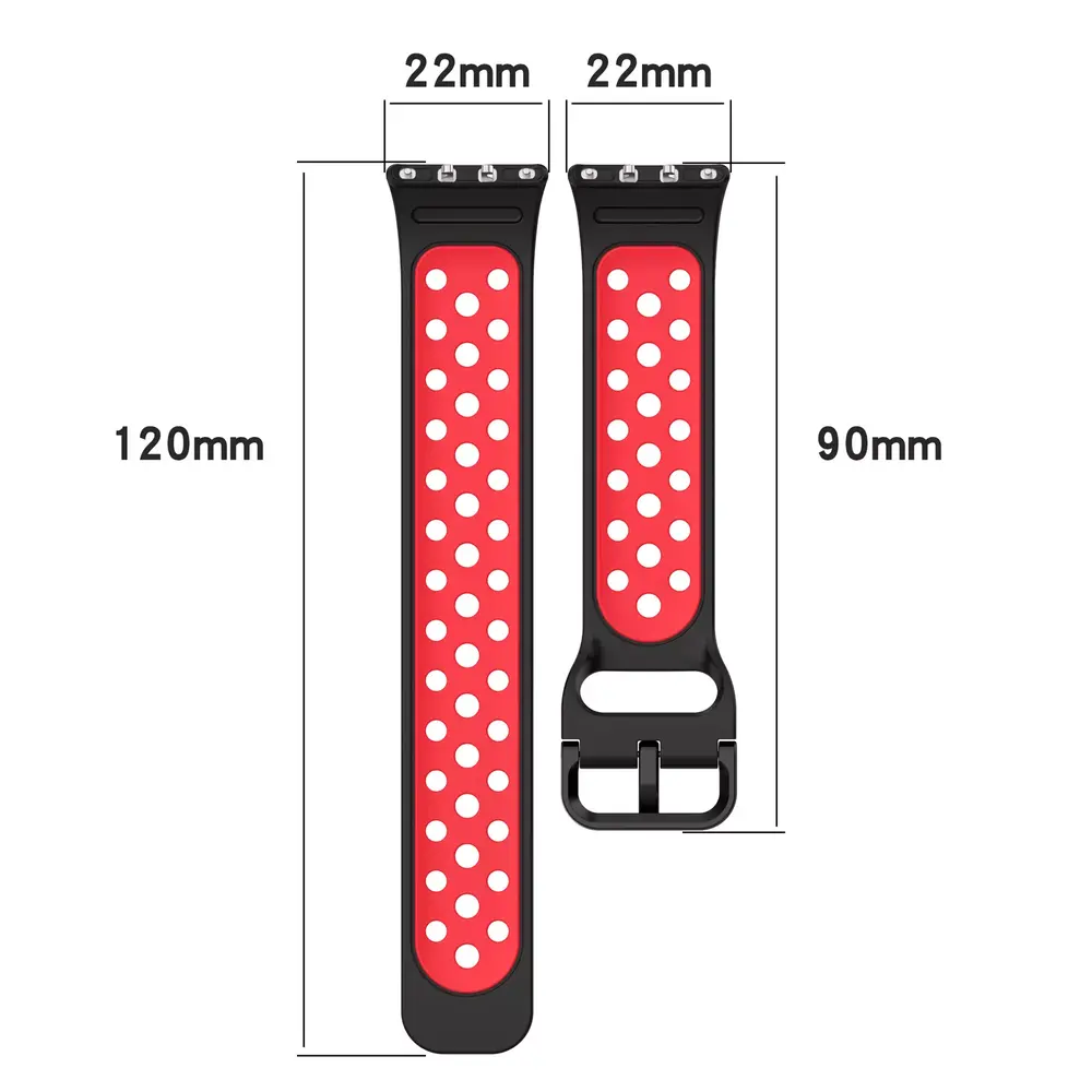 Strap-it® Strap-it Samsung Galaxy Fit 3 Sportarmband (Schwarz/Rot) Strap-it® Strap-it Samsung Galaxy Fit 3 Sportarmband (Schwarz/Rot)