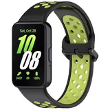 Strap-it® Samsung Galaxy Fit 3 Sportarmband (Schwarz/Lime) Strap-it® Samsung Galaxy Fit 3 Sportarmband (Schwarz/Lime)